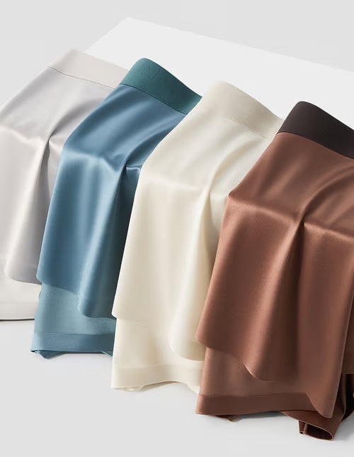 Luxury Men's Ice Silk Briefs Boxers (Pack of 4)