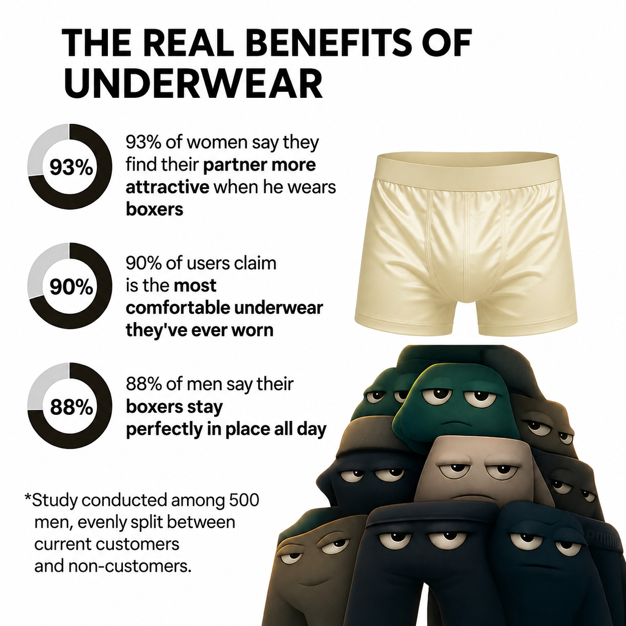 Luxury Men's Ice Silk Briefs Boxers (Pack of 4)