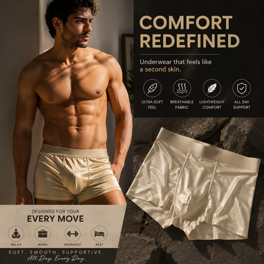 Luxury Men's Ice Silk Briefs Boxers (Pack of 4)
