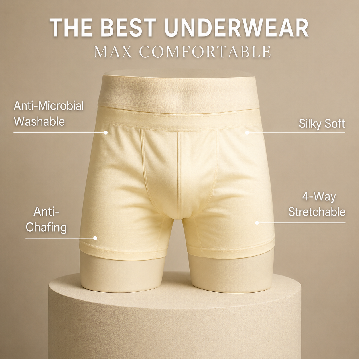 Luxury Men's Ice Silk Briefs Boxers (Pack of 4)
