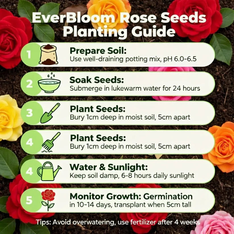 EverBloom Elegant Climbing Rose Flower Seeds - 9(BUY 1 GET 2 FREE)
