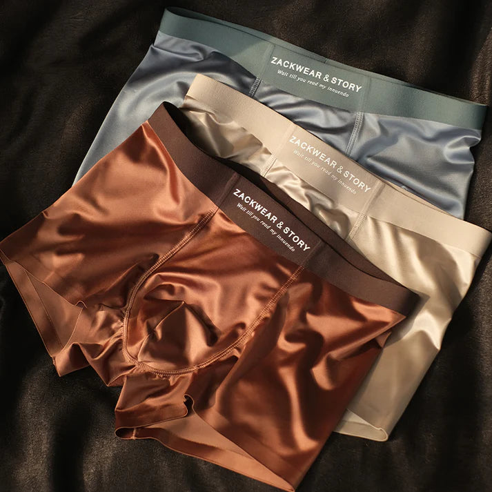 Luxury Men's Ice Silk Briefs Boxers (Pack of 4)