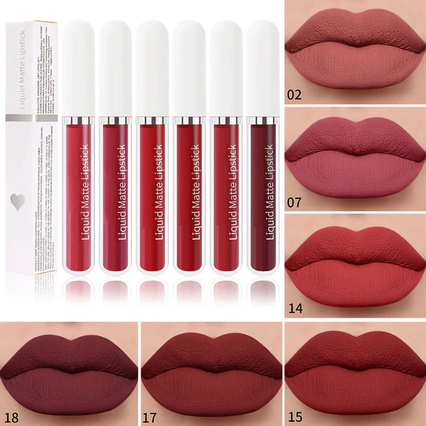 2026 Hot 50% OFF💖10Pcs Liquid Matte Matt Lipstick Set, Long Lasting Lipstick 24 hour Waterproof Lip Gloss