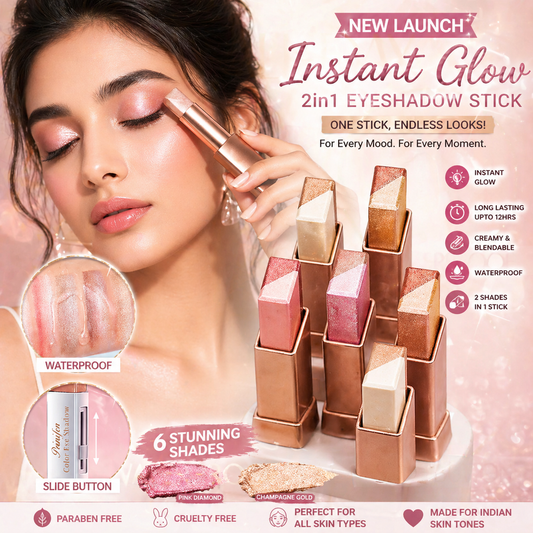 😍6 Pcs Instant Glow 2-in-1 Eyeshadow Stick, Perfect Makeup🔥